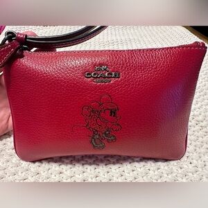 Coach Minnie Mouse Leather Wristlet